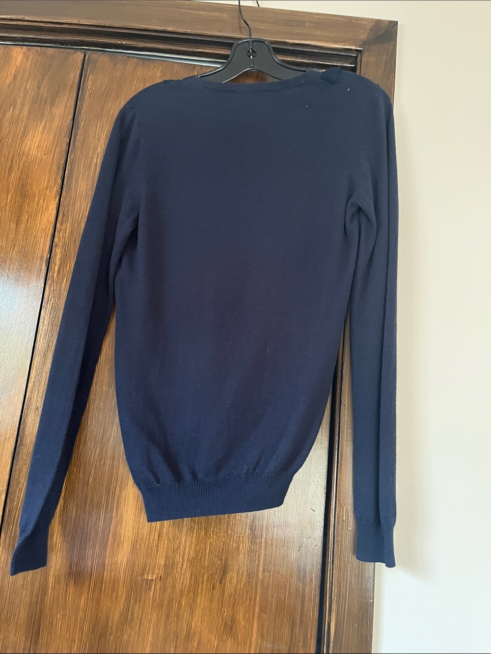 Esprit Navy Ruffle-Trim Button Cardigan - Picture 4 of 8
